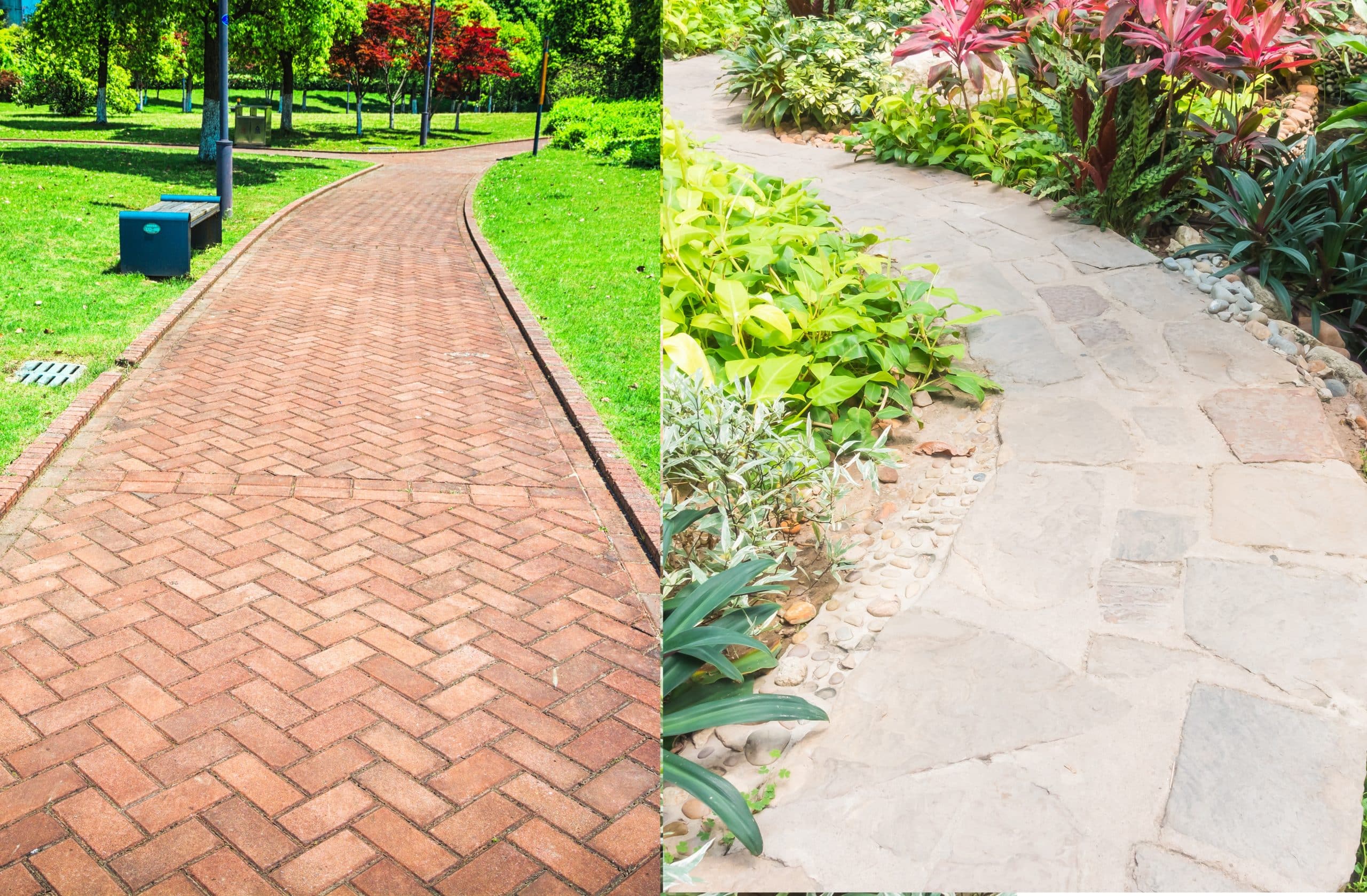 Flagstone vs paver