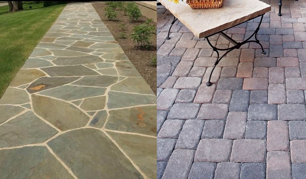 Flagstone Patio vs. Pavers