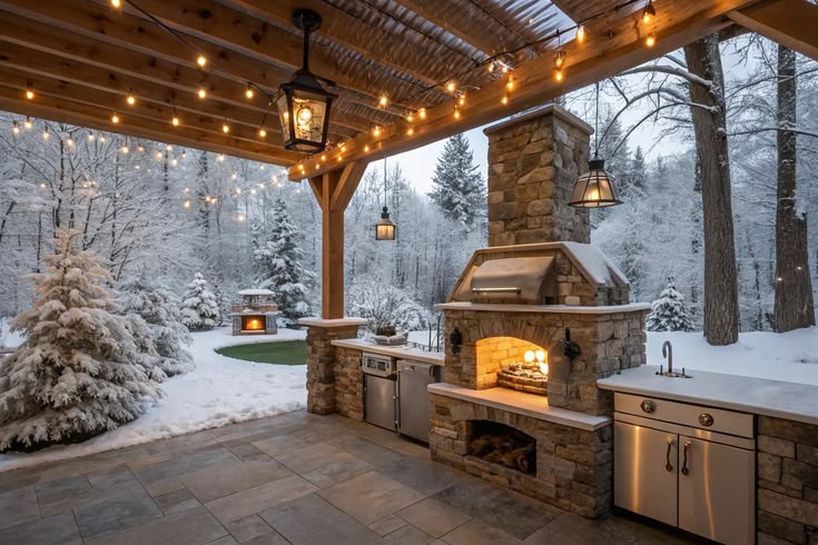 outdoor kitchen installation